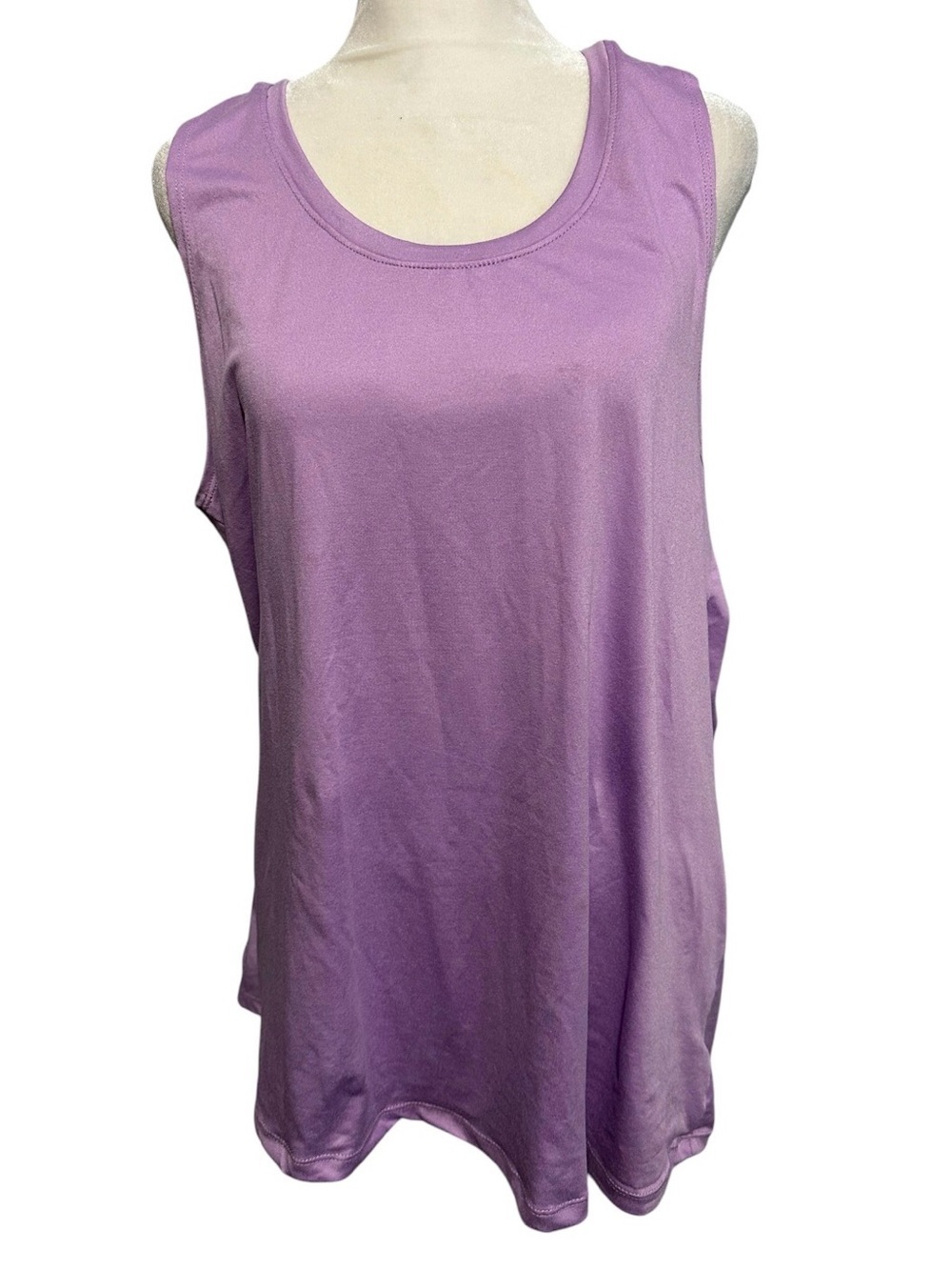Athletic Works Lavender Scoop Neck Tank Top - Purple size L (12-14)